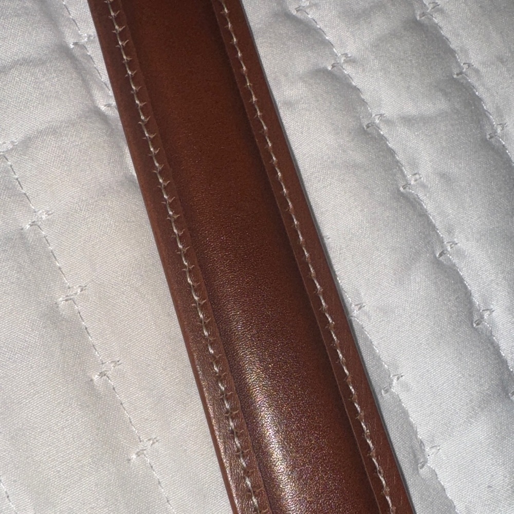 Brown Leather Belt with Silver Buckle - Picture 6 of 6